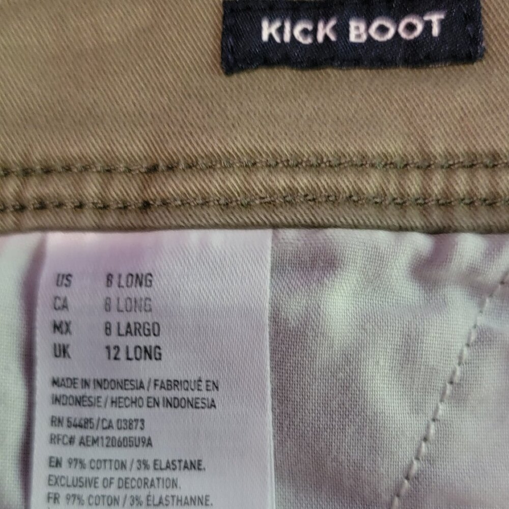 American Eagle Kick Boot Khakis - Size 8 Long - Picture 6 of 7